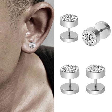 stainless steel earrings for men